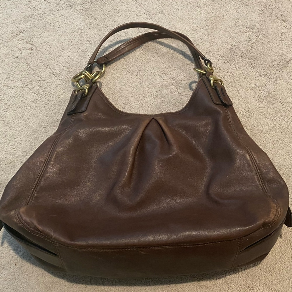 Brown Leather Coach Purse
